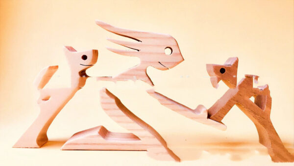 03fa5480-8311-4531-a087-c3542ff6913a.jpg DIY Figurine Wood Dog Ornament Sculpture Home Decoration A Man A Dog Wood Sculpture Christmas Gifts Model Decor