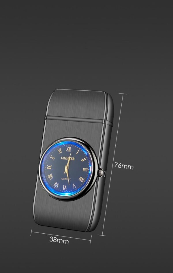 Personalized Creative Multifunctional Electronic Watch Cigarette Lighter-in-one Body Multi-purpose LED Flashing Lamp Gift Lighter