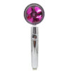 Propeller Driven Shower Head With Stop Button And Cotton Filter Turbocharged High Pressure Handheld Shower Nozzle