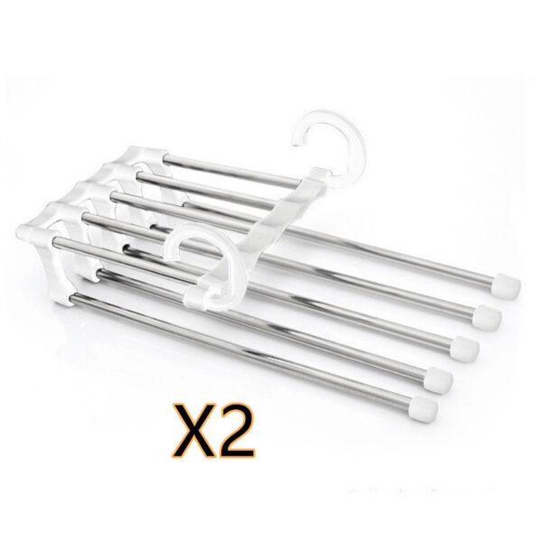 0e61991e-ac41-454b-9483-ba0907499aa5.jpg 5 In 1 Wardrobe Hanger Multi-functional Clothes Hangers Pants Stainless Steel Magic Wardrobe Clothing Hangers For Clothes Rack