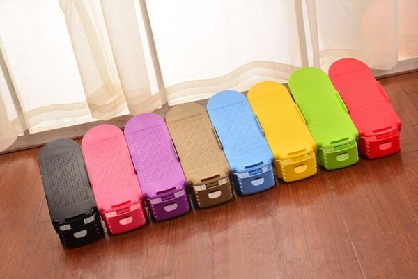 1110899325830.jpg Adjustable Double Stand Shoe Support Lock Closet Cabinet Storage Rack