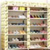Actionclub Thick Non-woven Double Row Multi-layer Shoe Cabinet Shoe Rack Storage Shoe Organizer Shelves DIY Home Furniture