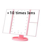 1619354690039.jpg Three-sided Foldable Magnifying Desktop Makeup Mirror With Lamp