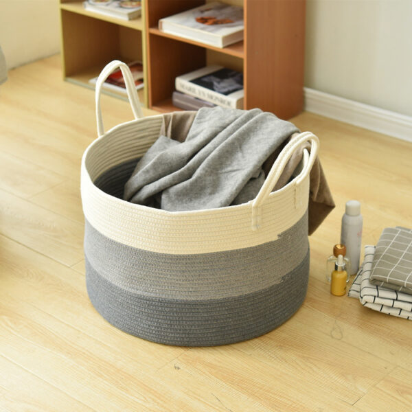 1619940519331.jpg Cotton Rope Storage Basket Cotton Rope Basket, Toys, Sundries, Laundry Storage Basket