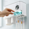 Non-marking Hanging Magnetic Toothbrush Holder Single Drawer Storage Rack With Toothpaste Squeezer Toiletry Set