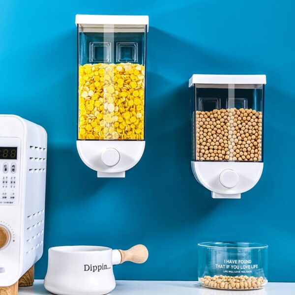 2117666418475.jpg Kitchen Food Storage Easy Press Container Cereal Dispenser Wall Mounted Food Storage Box