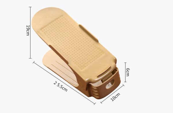 2540788872660.jpg Adjustable Double Stand Shoe Support Lock Closet Cabinet Storage Rack