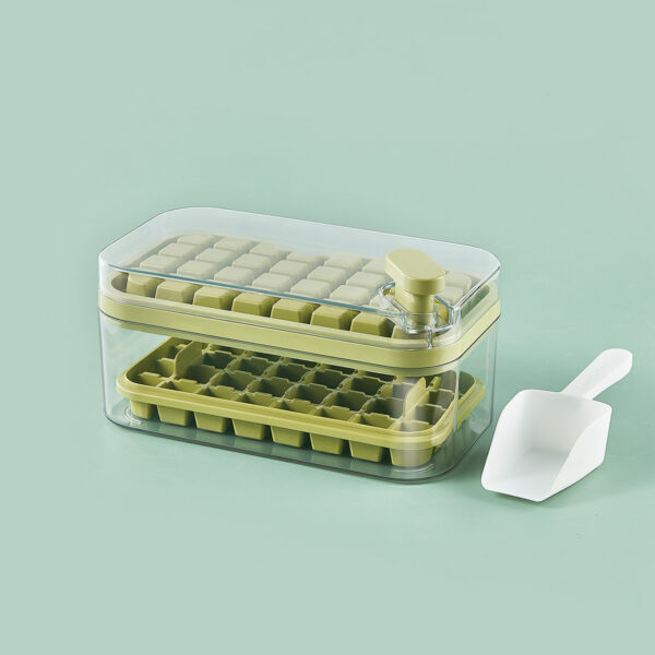 27fae194-1281-46ed-a4d2-cfe166671322.jpg One-button Press Type Ice Mold Box Plastics Ice Cube Maker Ice Tray Mold With Storage Box With Lid Bar Kitchen Accessories