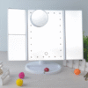2813169758028.png Three-sided Foldable Magnifying Desktop Makeup Mirror With Lamp