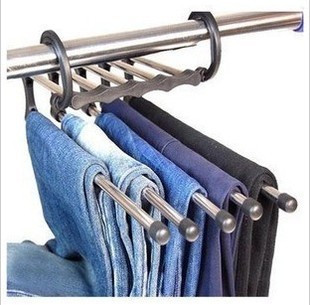 3016654006753.jpg 5 In 1 Wardrobe Hanger Multi-functional Clothes Hangers Pants Stainless Steel Magic Wardrobe Clothing Hangers For Clothes Rack