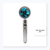 Propeller Driven Shower Head With Stop Button And Cotton Filter Turbocharged High Pressure Handheld Shower Nozzle