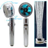 Propeller Driven Shower Head With Stop Button And Cotton Filter Turbocharged High Pressure Handheld Shower Nozzle