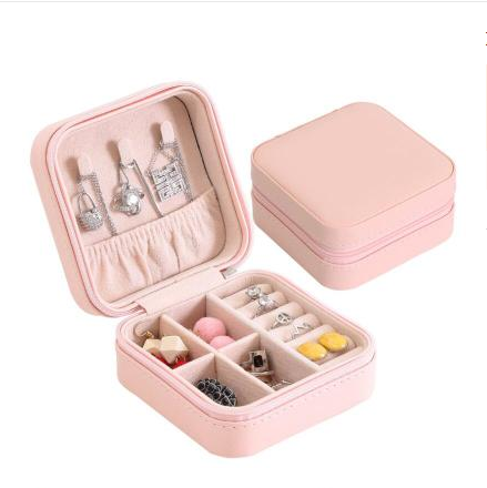 456426130474.png Creative travel portable jewelry box earrings earrings jewelry storage box leather small jewelry bag