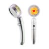 Propeller Driven Shower Head With Stop Button And Cotton Filter Turbocharged High Pressure Handheld Shower Nozzle