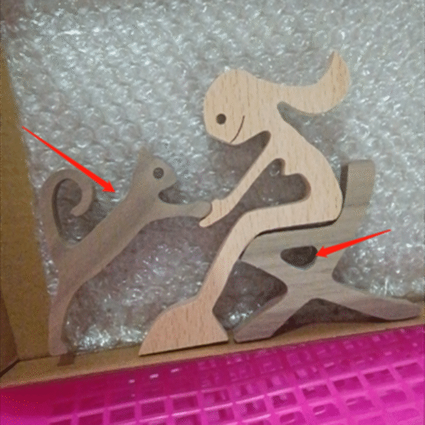 5a8c53fa-7407-49a2-86e3-6fe314639b61.png DIY Figurine Wood Dog Ornament Sculpture Home Decoration A Man A Dog Wood Sculpture Christmas Gifts Model Decor