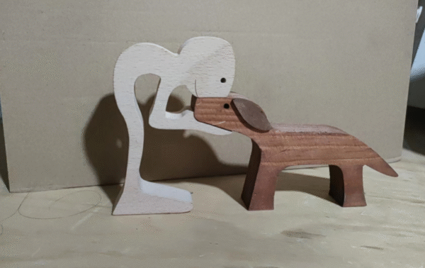 6b8a9988-6964-4cbd-be85-22e387343629.png DIY Figurine Wood Dog Ornament Sculpture Home Decoration A Man A Dog Wood Sculpture Christmas Gifts Model Decor