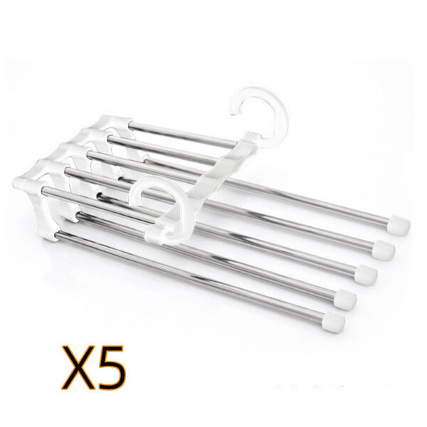 769bb5e4-d219-4cb8-857d-823494f23e3e.jpg 5 In 1 Wardrobe Hanger Multi-functional Clothes Hangers Pants Stainless Steel Magic Wardrobe Clothing Hangers For Clothes Rack