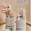 a61e0cf7-370c-43af-9a15-2fe49eac5631.jpg 360 Rotating Large Capacity Transparent Makeup Brush Storage Pen Holder Acrylic Dust With Lid Desktop Cosmetic Storage Box