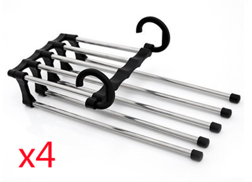 bb03e9fb-27a3-453c-a0e4-f2efed5b7d32.jpg 5 In 1 Wardrobe Hanger Multi-functional Clothes Hangers Pants Stainless Steel Magic Wardrobe Clothing Hangers For Clothes Rack