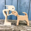 bb15eed1-e907-4b74-a17d-f081085b89dc.jpg DIY Figurine Wood Dog Ornament Sculpture Home Decoration A Man A Dog Wood Sculpture Christmas Gifts Model Decor