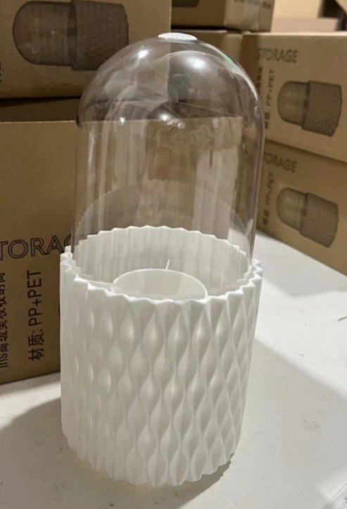 dcf02d85-ea7d-45f8-8827-20b6c8a2d334.jpg 360 Rotating Large Capacity Transparent Makeup Brush Storage Pen Holder Acrylic Dust With Lid Desktop Cosmetic Storage Box