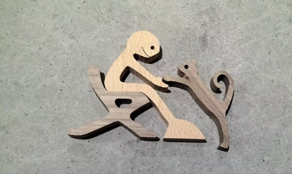 e5817c18-e2d6-470d-922a-c4639cf55e32.jpg DIY Figurine Wood Dog Ornament Sculpture Home Decoration A Man A Dog Wood Sculpture Christmas Gifts Model Decor